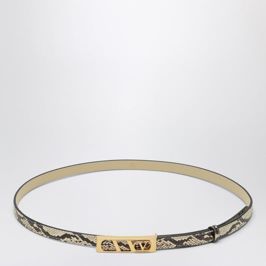 Valentino Garavani Valentino Garavani Volgo Signature belt with python print
