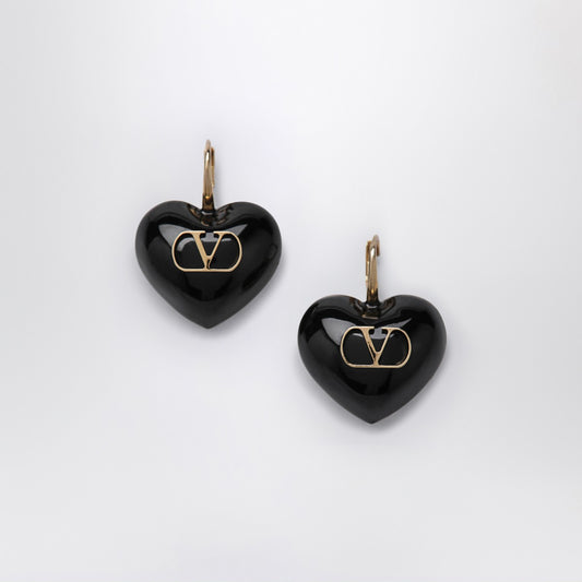 Valentino Garavani Valentino Garavani Black Coeur Royal earrings