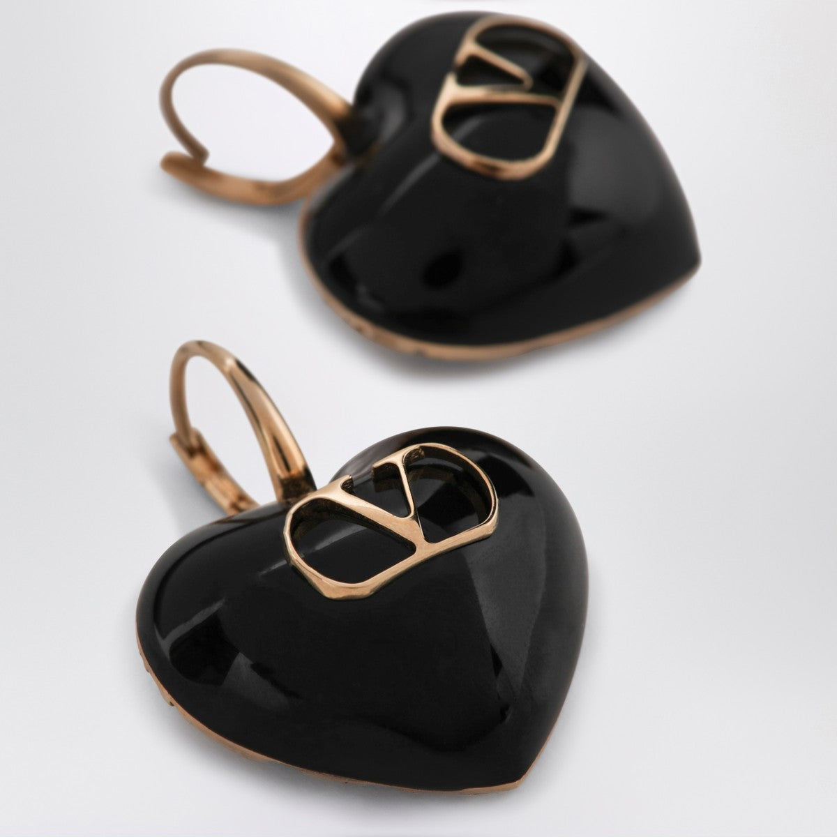 Valentino Garavani Valentino Garavani Black Coeur Royal earrings