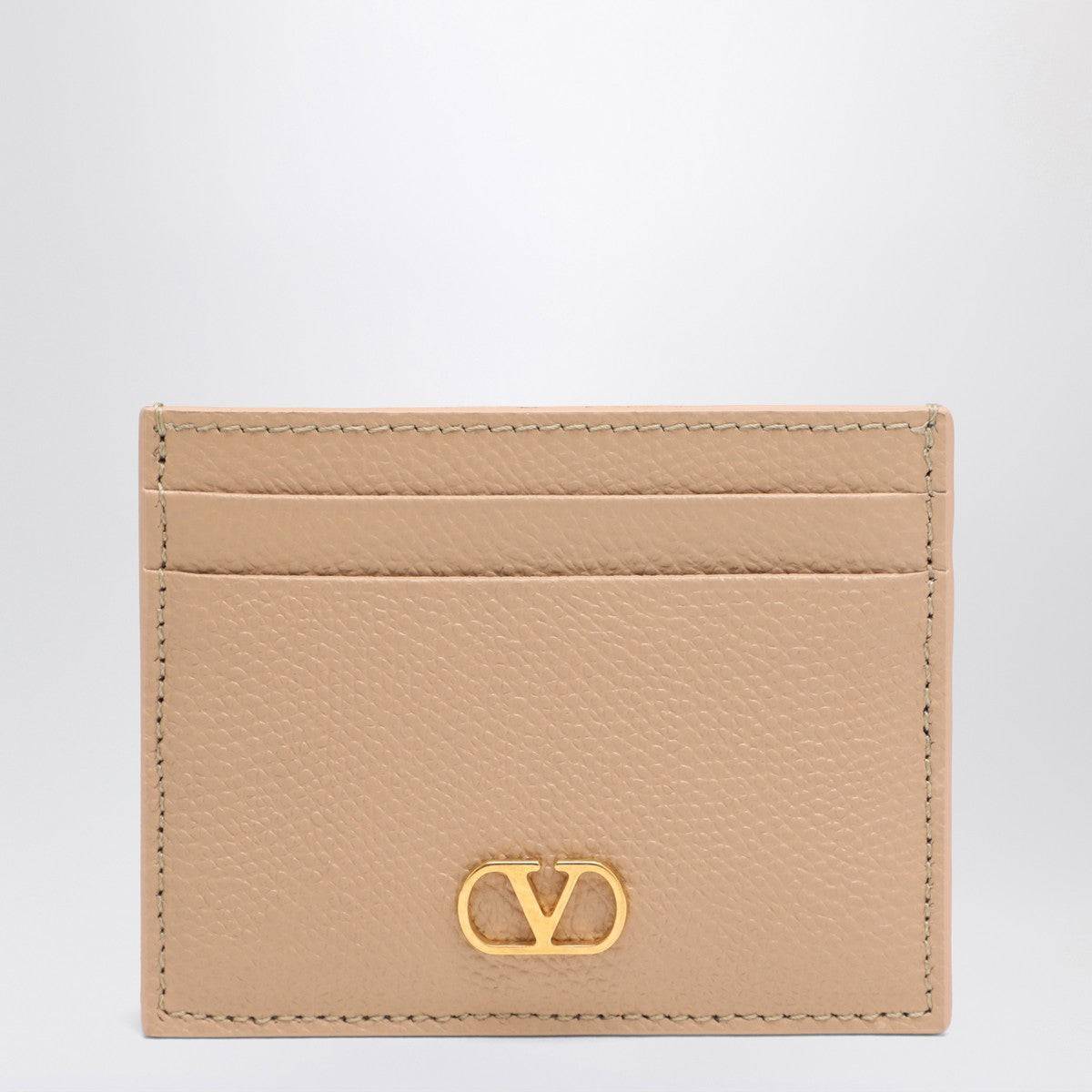Valentino Garavani Valentino Garavani Vlogo Signature credit card holder Rose Sand