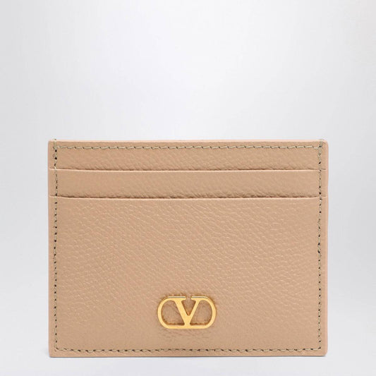 Valentino Garavani Valentino Garavani Vlogo Signature credit card holder Rose Sand