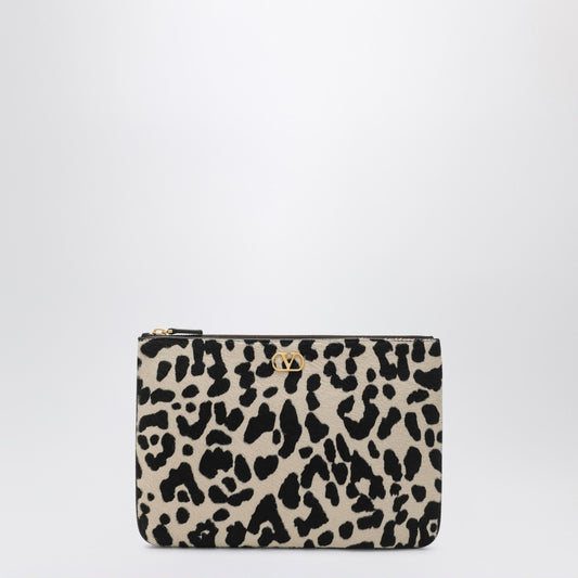 Valentino Garavani Valentino Garavani Animal-print pony-effect VLogo Signature pouch
