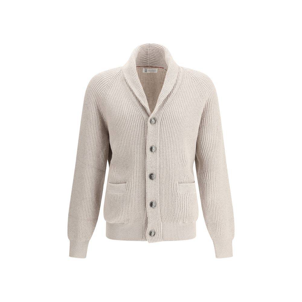 Brunello Cucinelli Beige Cotton Cardigan