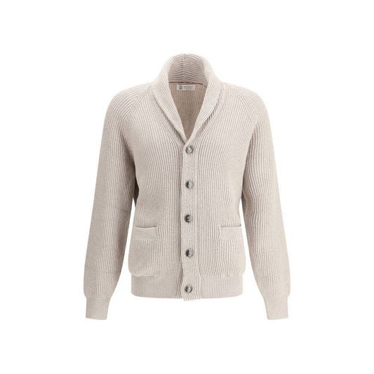 Brunello Cucinelli Beige Cotton Cardigan