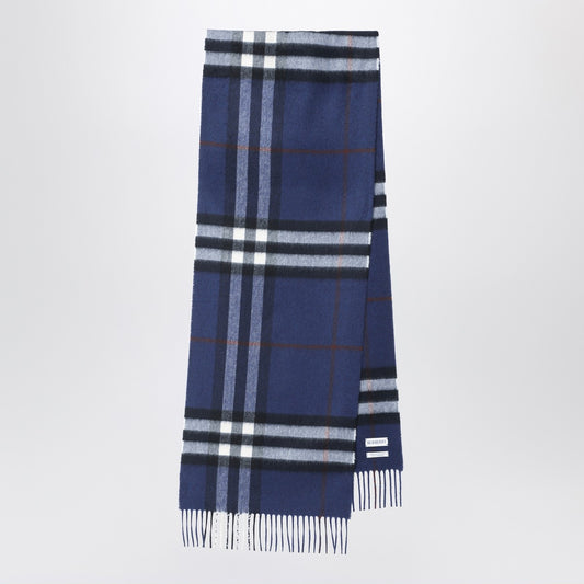 Burberry Burberry Blue cashmere scarf with Check pattern
