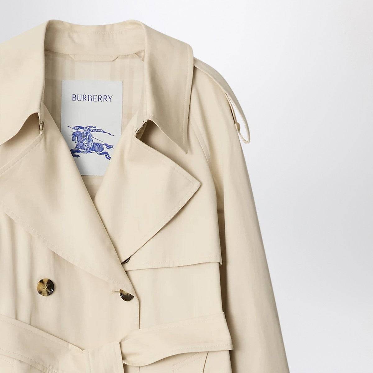 Burberry Burberry Light beige cotton Fitzrovia trench coat