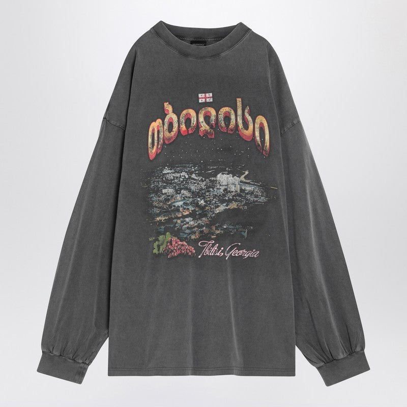 Balenciaga Balenciaga Black washed over Tbilisi T-shirt