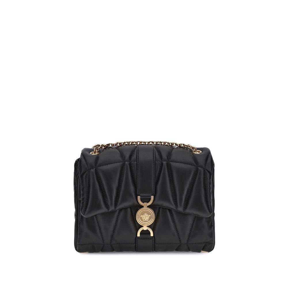 Versace Black Calf Leather Bos Taurus Shoulder Bag