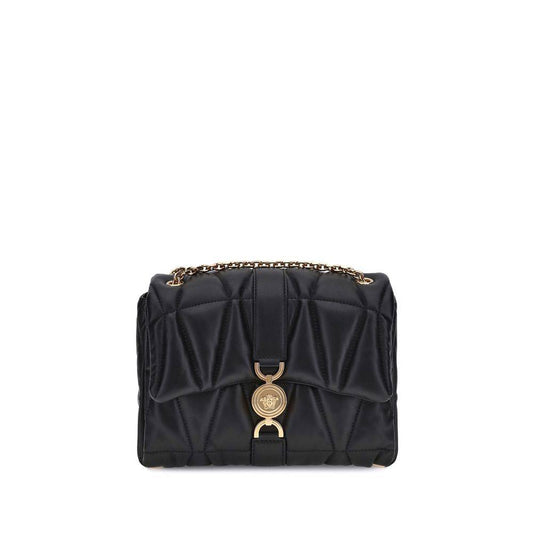 Versace Black Calf Leather Bos Taurus Shoulder Bag