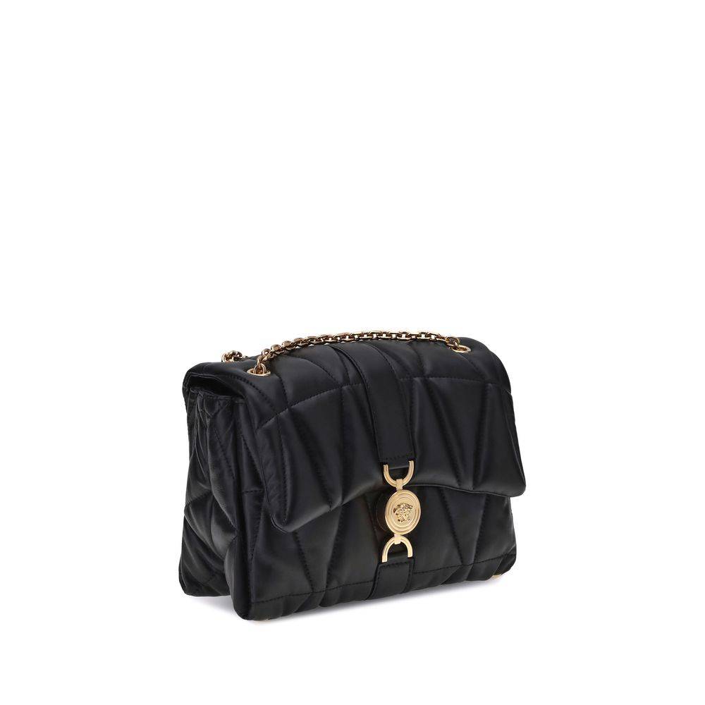 Versace Black Calf Leather Bos Taurus Shoulder Bag