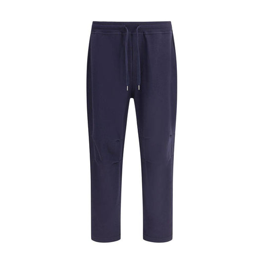 Brunello Cucinelli Blue Cotton Casual Pants