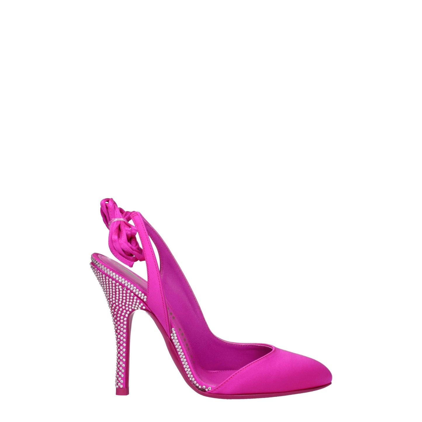 The Attico Pink Satin Stiletto Heel Sandals