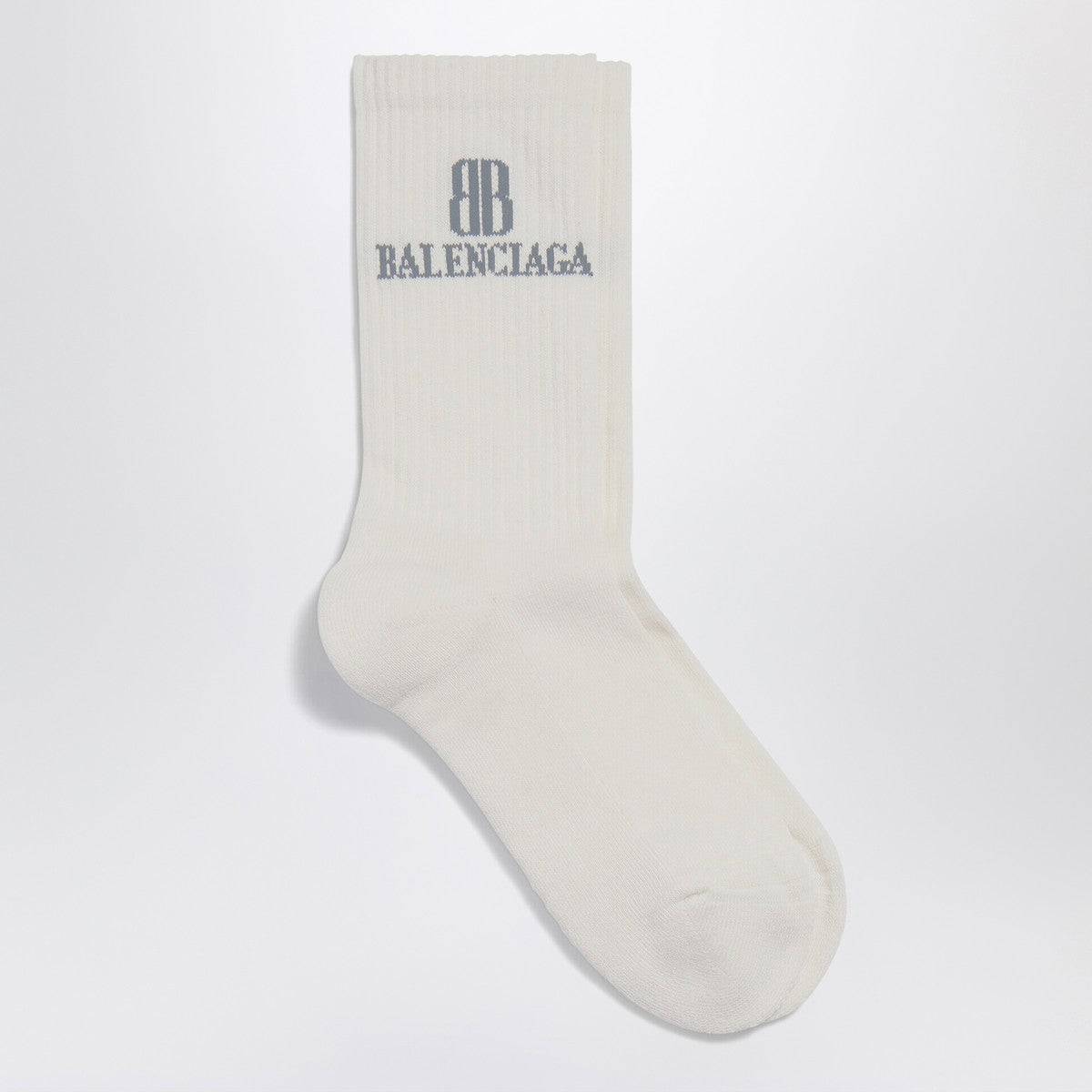 Balenciaga Balenciaga Nano BB socks in white cotton blend
