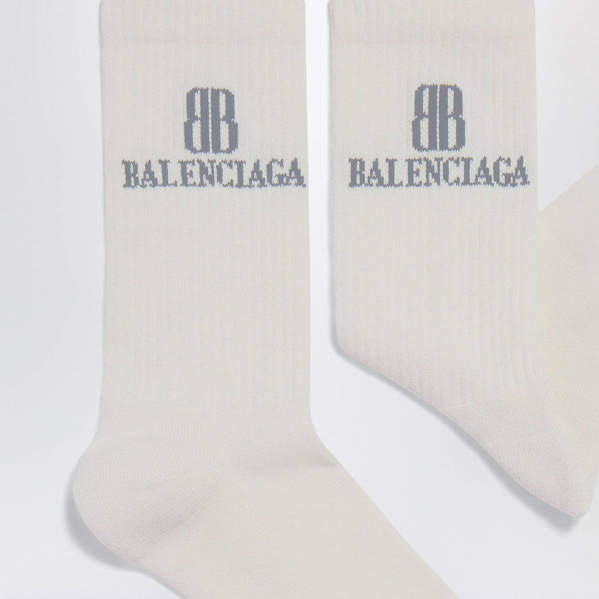 Balenciaga Balenciaga Nano BB socks in white cotton blend