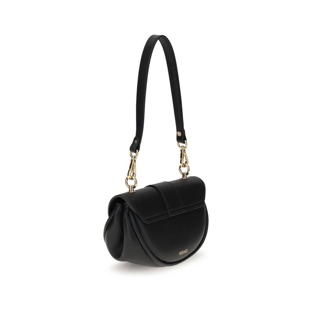 Versace Black Calf Leather Bos Taurus Shoulder Bag