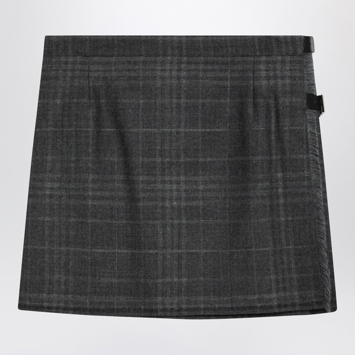 Balenciaga Balenciaga Grey shadow-effect tartan mini skirt