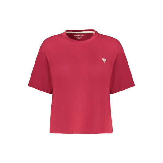 Guess Jeans Red Cotton Women T-Shirt