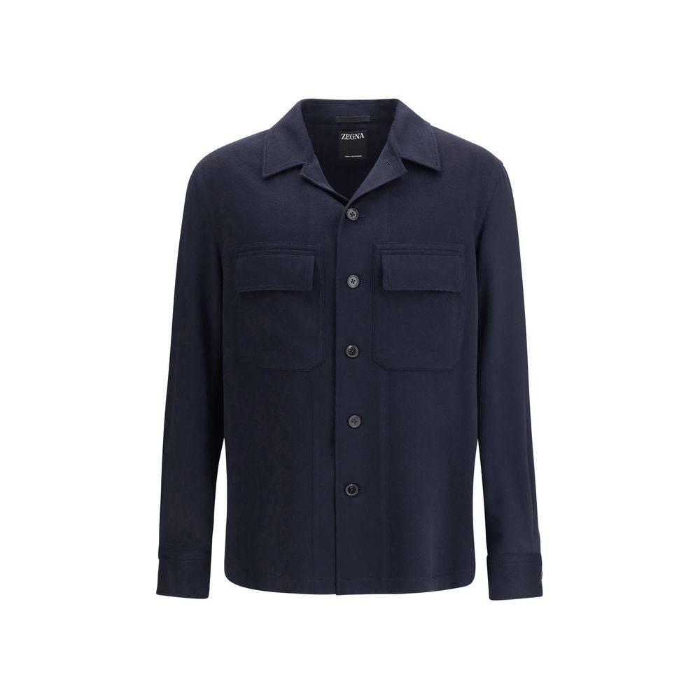 ZEGNA Blue Cashmere Coat