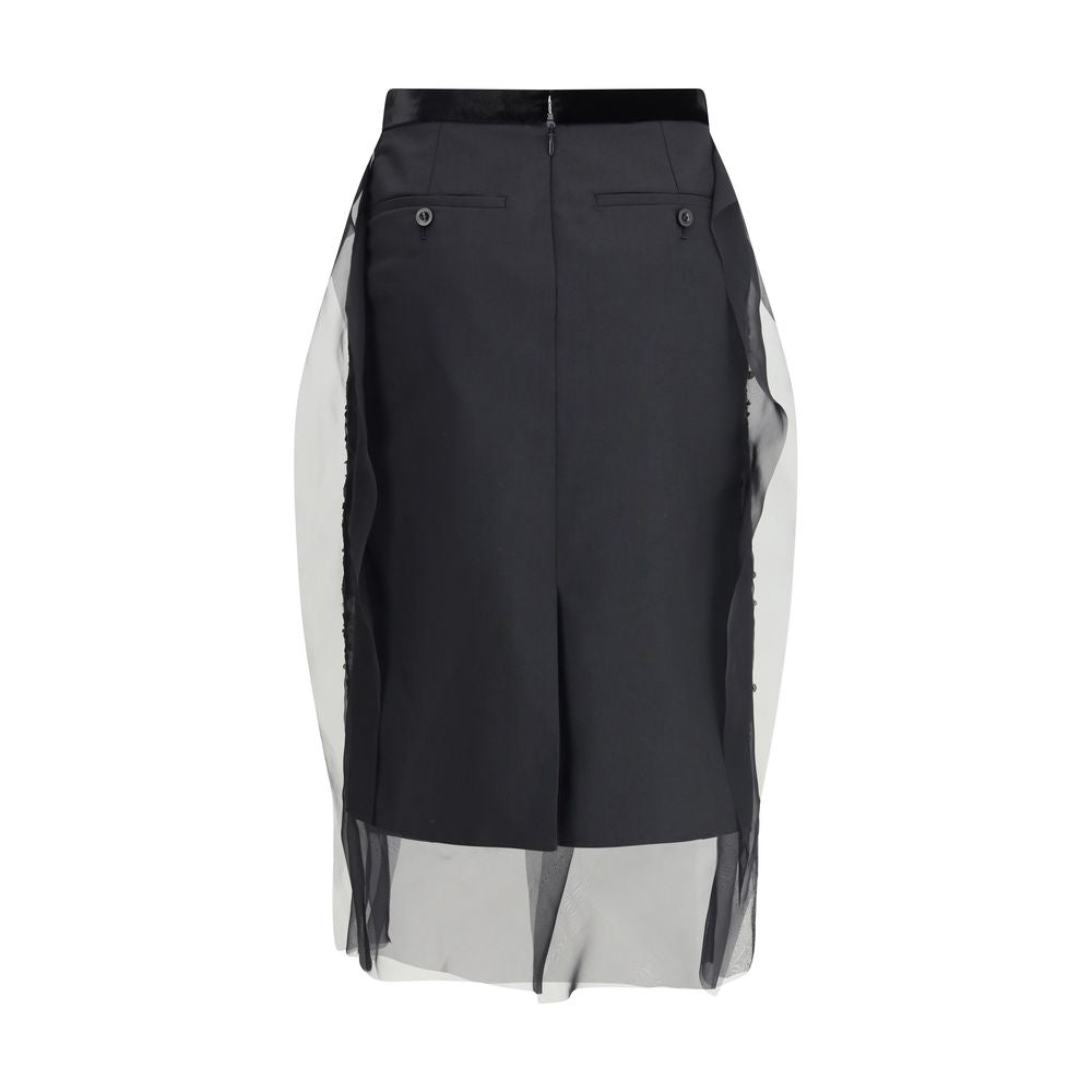 Sacai Sequin Embroidery Skirt