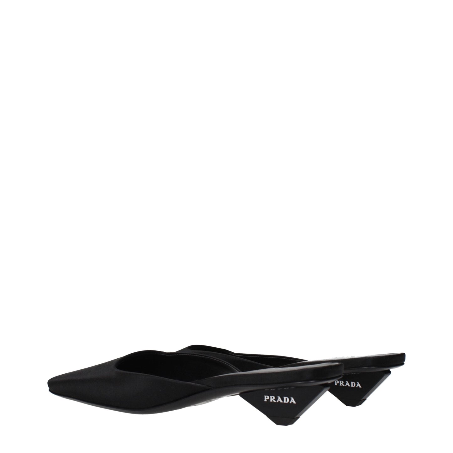 Prada Black Satin Flat Sandals