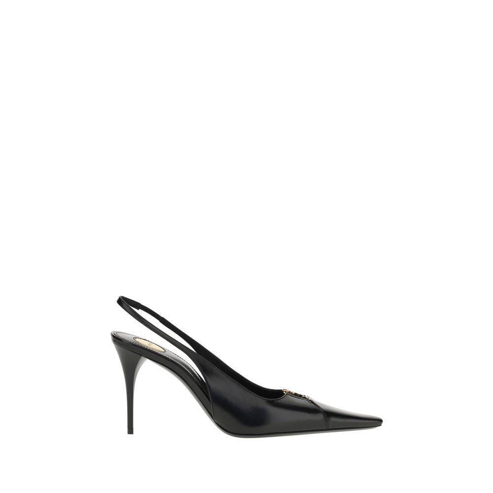 Saint Laurent Black Calf Leather Bos Taurus Pumps