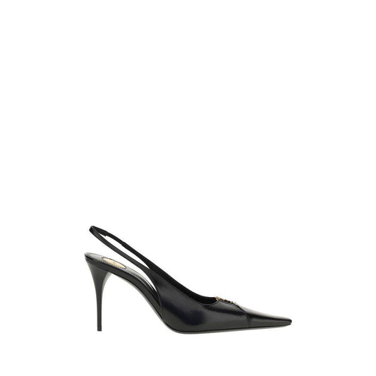 Saint Laurent Black Calf Leather Bos Taurus Pumps