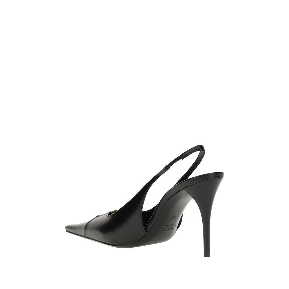 Saint Laurent Black Calf Leather Bos Taurus Pumps