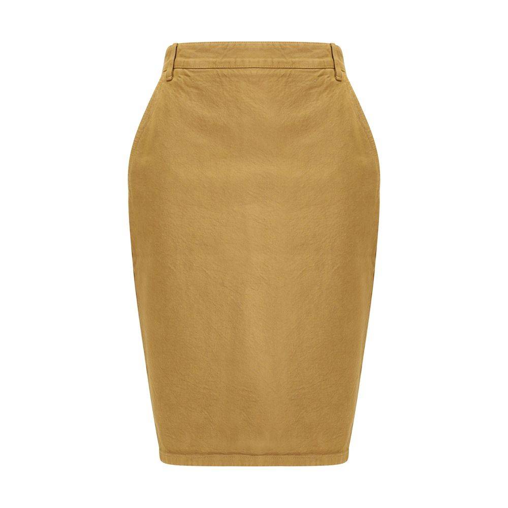Saint Laurent Beige Denim Skirt