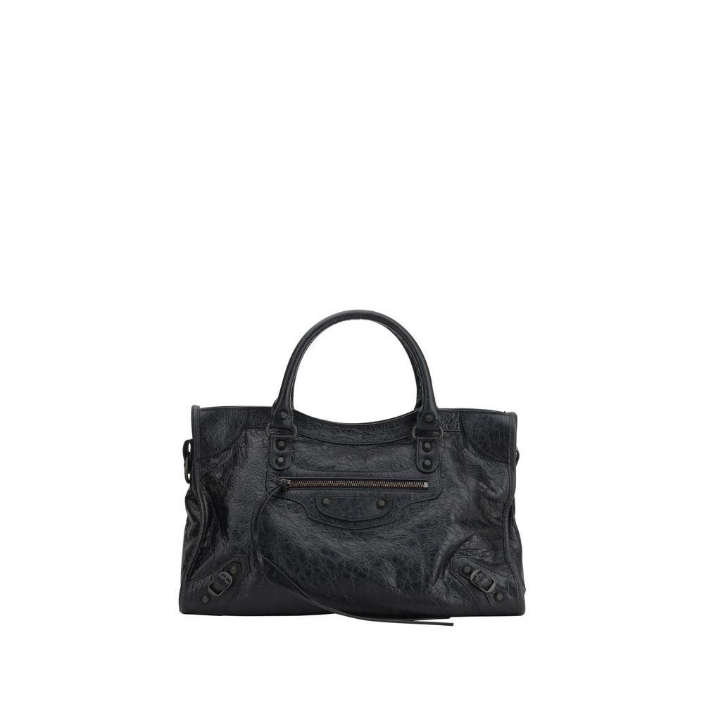 Balenciaga Black Calf Leather Bos Taurus Shoulder Bag