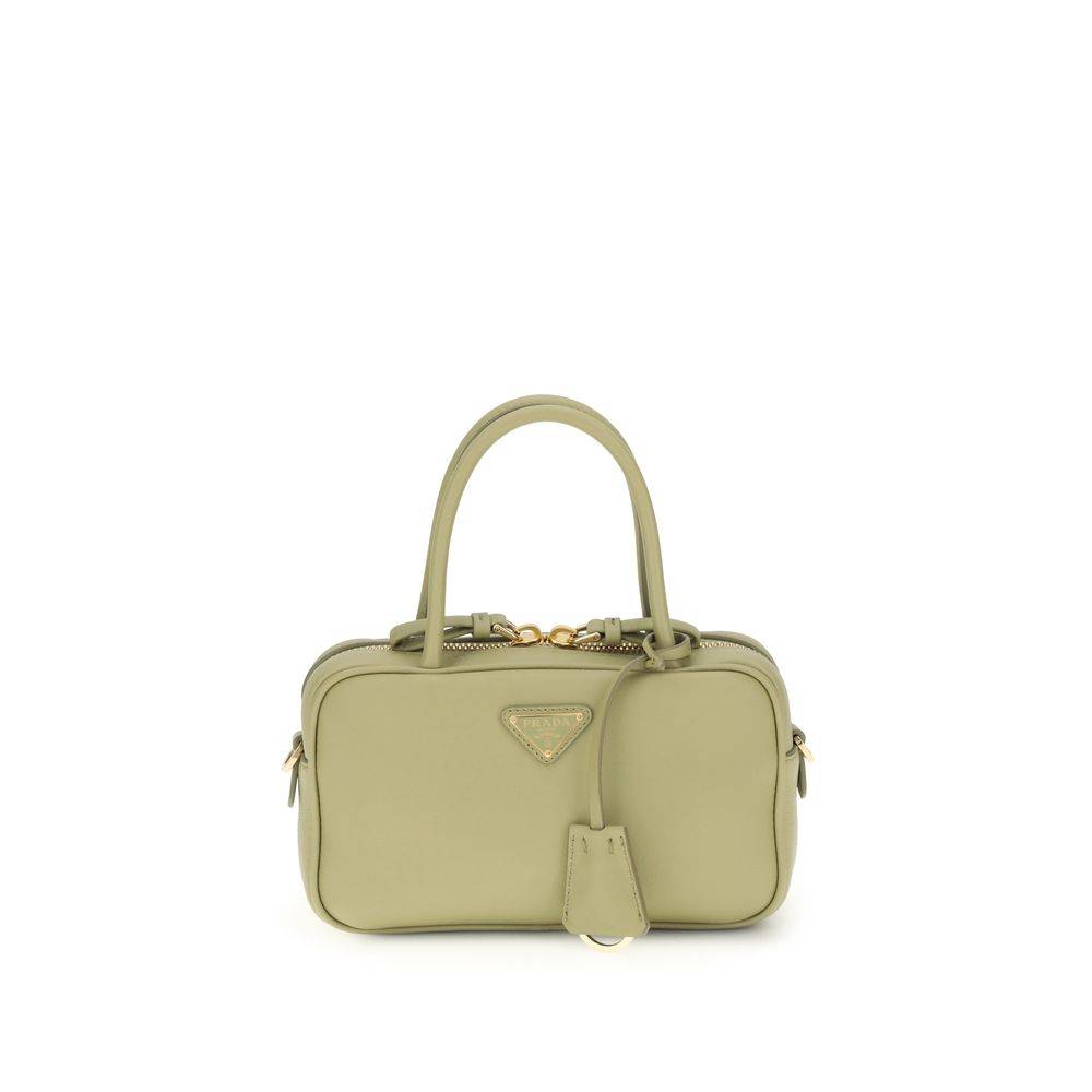 Prada Green Calf Leather Bos Taurus Handbag