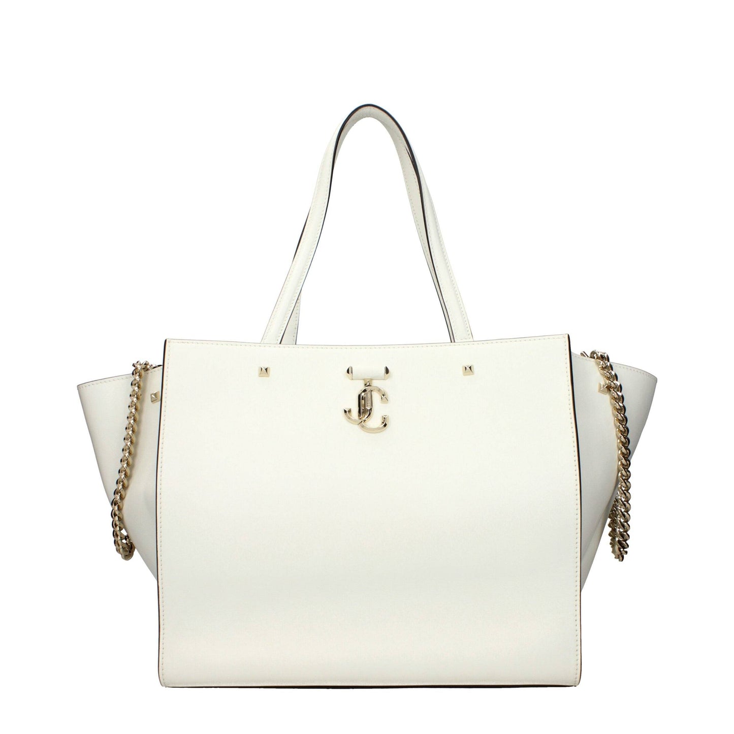 Jimmy Choo White Leather Shoulder Bag