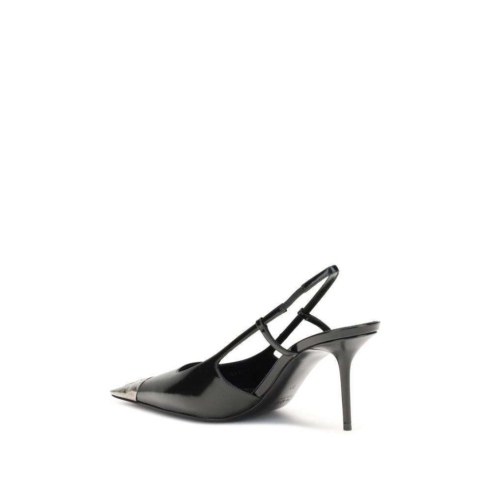 Saint Laurent Black Leather High Heel Pumps