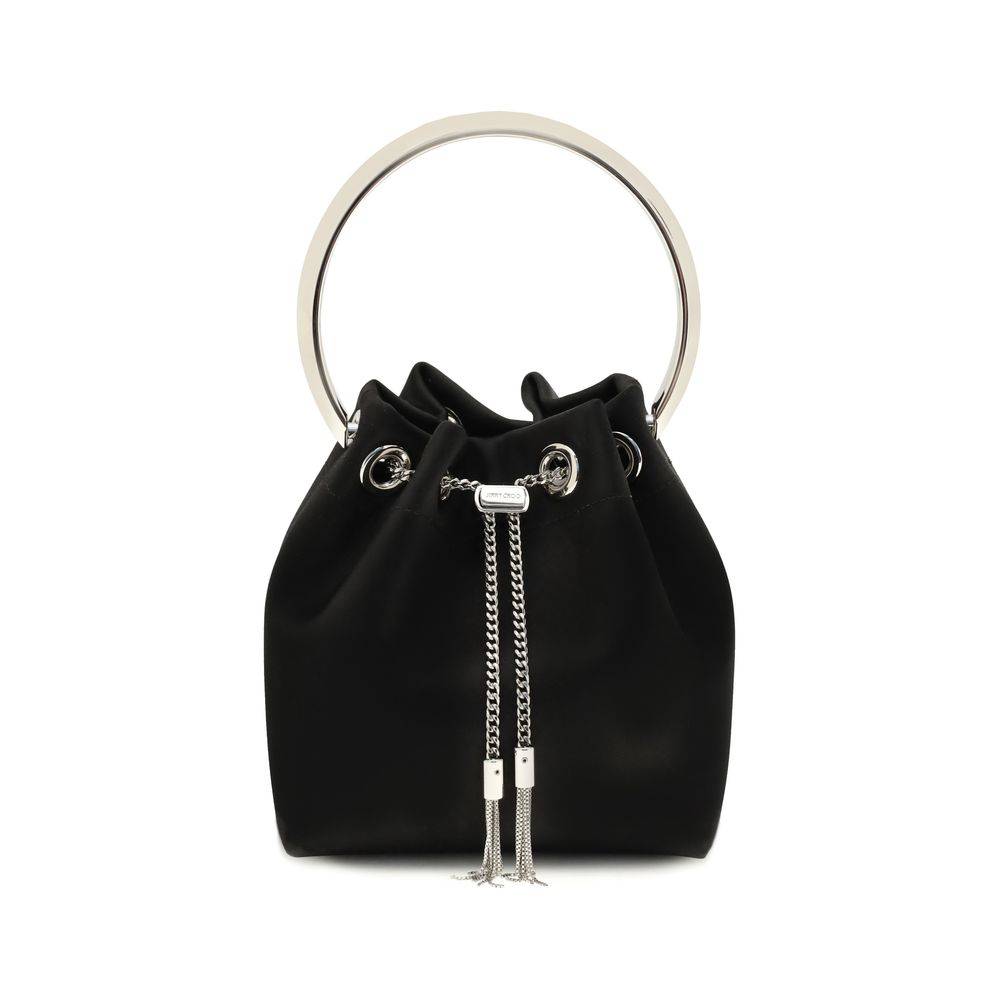 Jimmy Choo Black Silk Backet Bag