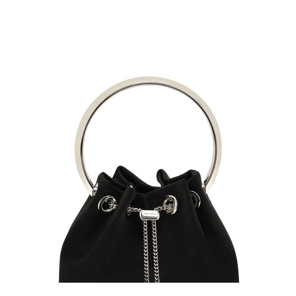 Jimmy Choo Black Silk Backet Bag