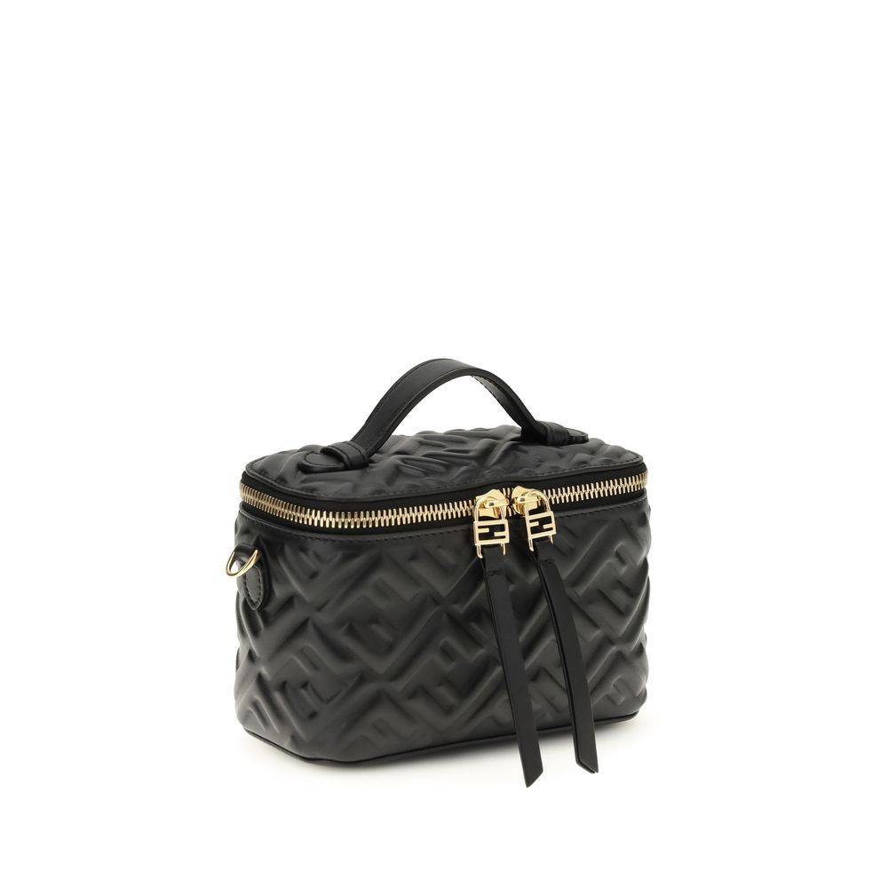 Fendi Black Calf Leather Bos Taurus Handbag
