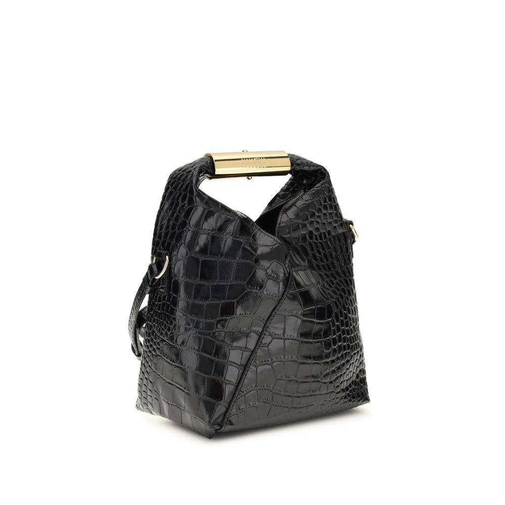 MM6 Black Calf Leather Bos Taurus Handbag