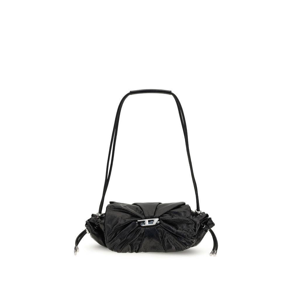 Diesel Black Calf Leather Bos Taurus Shoulder Bag