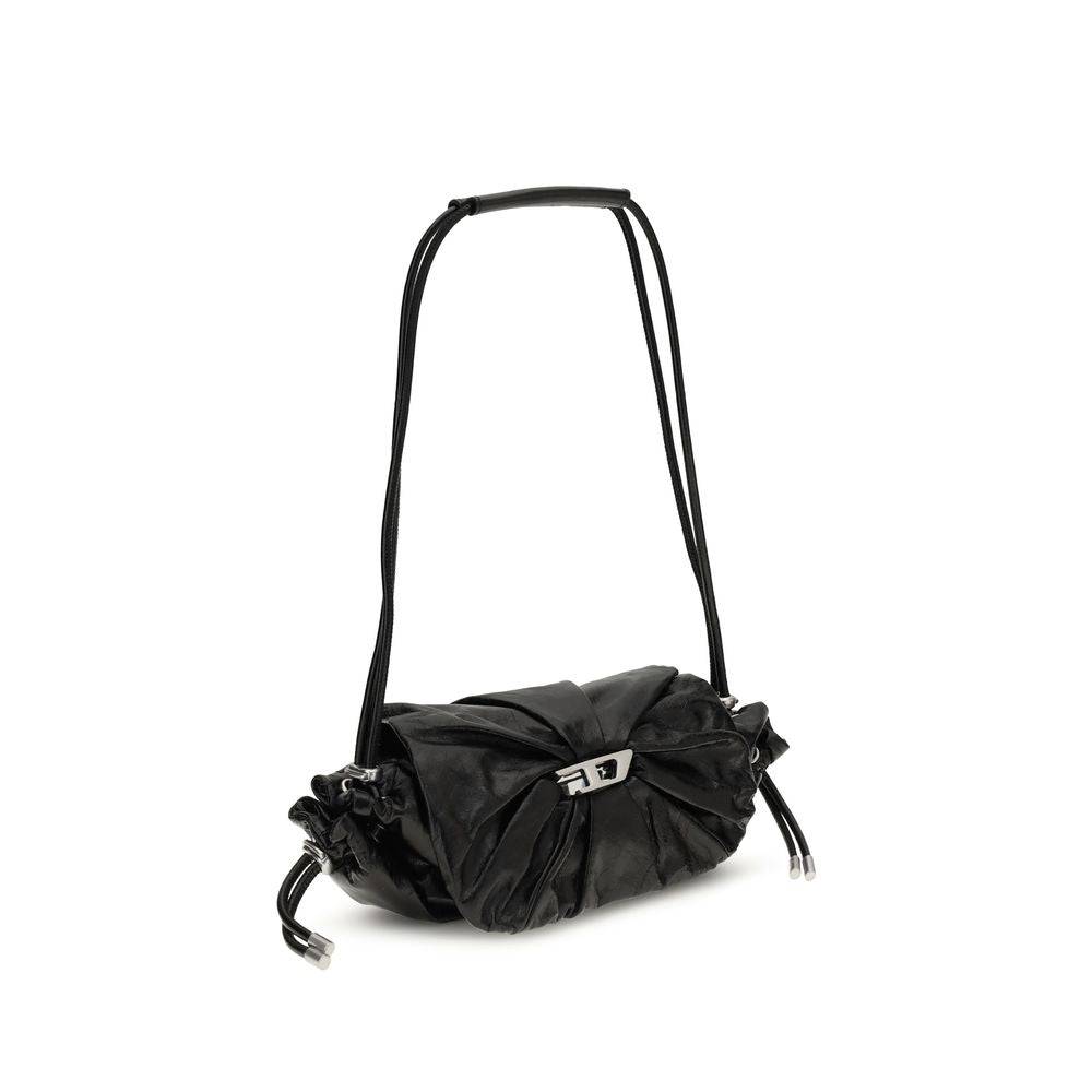 Diesel Black Calf Leather Bos Taurus Shoulder Bag