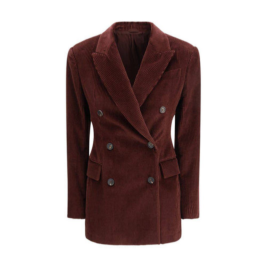 Brunello Cucinelli Bordeaux Cotton Coat