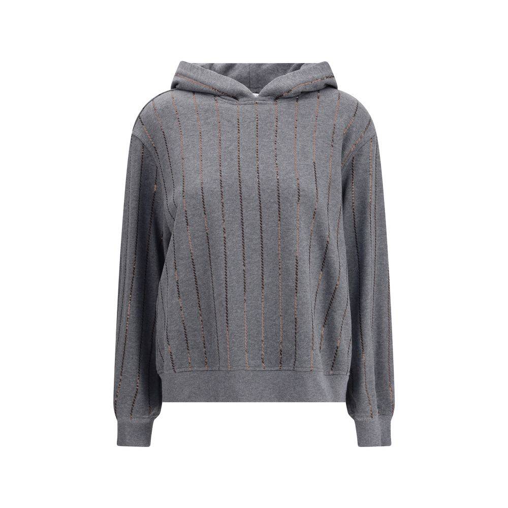 Brunello Cucinelli Gray Cotton Sweatshirt