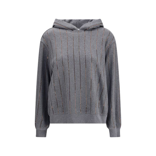 Brunello Cucinelli Gray Cotton Sweatshirt
