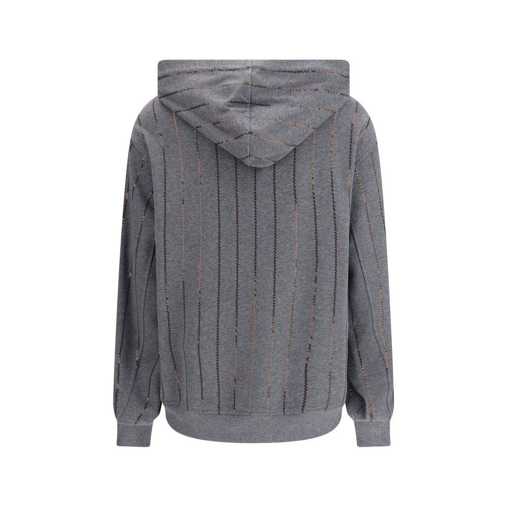 Brunello Cucinelli Gray Cotton Sweatshirt