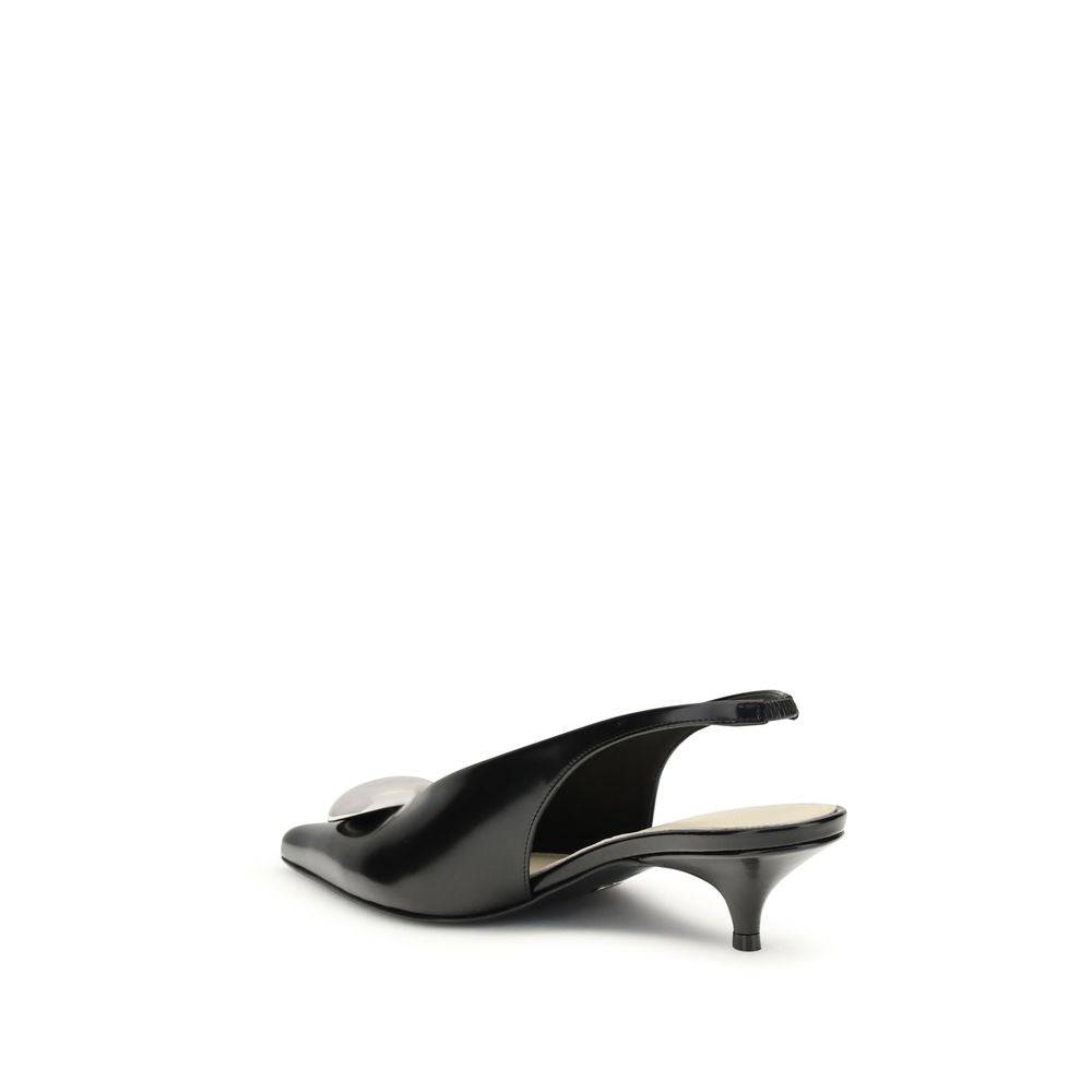 Proenza Schouler Black Calf Leather Bos Taurus High Heel Pumps