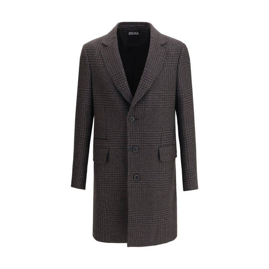 ZEGNA Brown Wool Coat
