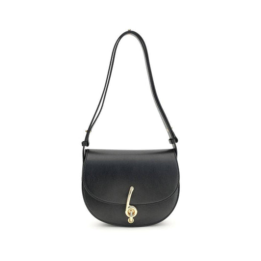 Burberry Black Calf Leather Bos Taurus Shoulder Bag