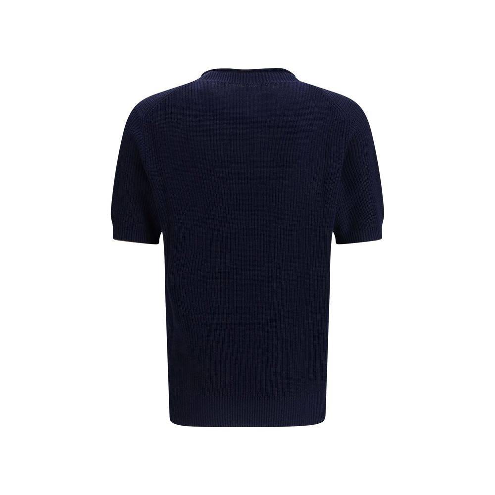 Brunello Cucinelli Blue Linen T-Shirt