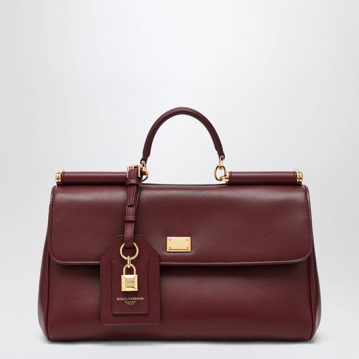 Dolce & Gabbana Dolce & Gabbana Dolce&Gabbana My Sicily handbag in burgundy leather