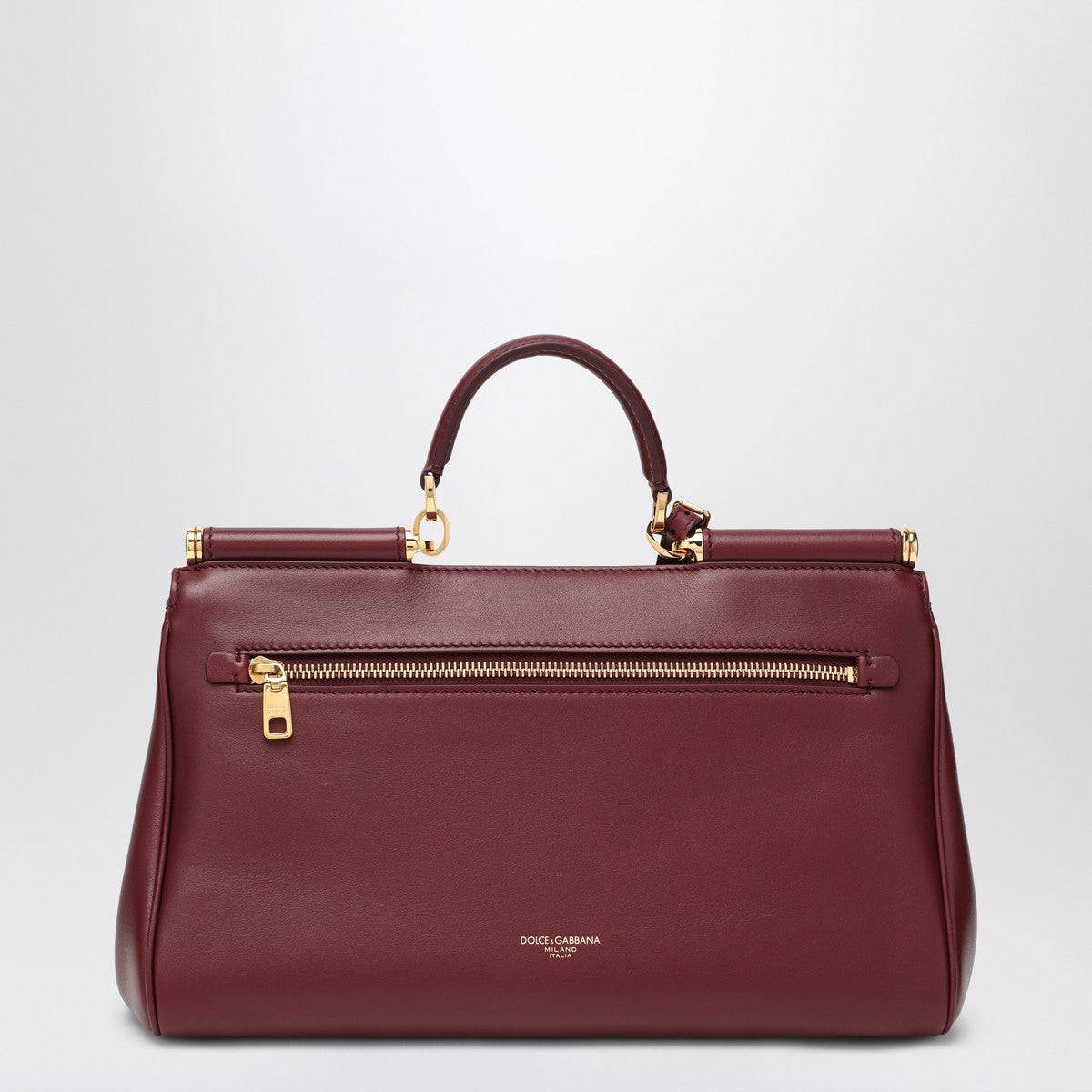 Dolce & Gabbana Dolce & Gabbana Dolce&Gabbana My Sicily handbag in burgundy leather