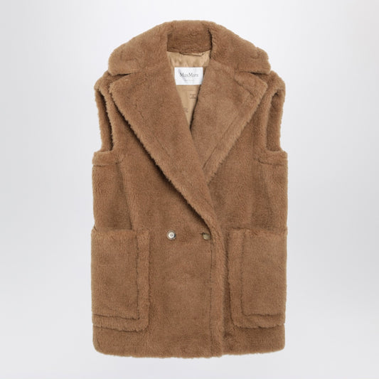 Max Mara Max Mara Camel-coloured Teddy fabric waistcoat