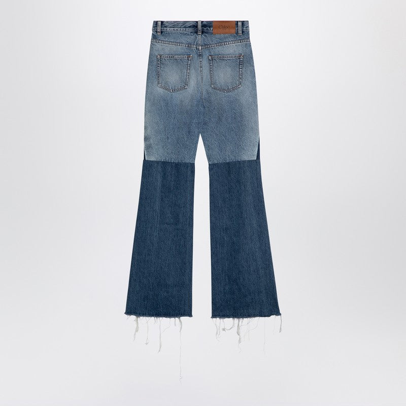Chloé Chloé Three-coloured patchwork denim jeans
